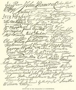 Firmas de la Declaración de Independencia de English School