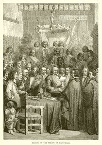 Firma del tratado de Westfalia de English School