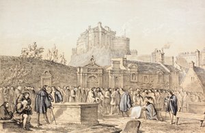 Firmando el Pacto en el Cementerio de Greyfriars, Edimburgo en 1638, de 