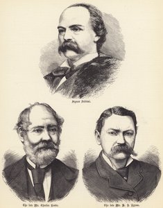Signor Salvini, el difunto Sr. Charles Reade, el difunto Sr. H. J. Byron (grabado) de English School