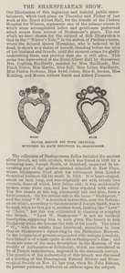 Broche de plata con cristales, supuesto haber pertenecido a Shakespeare (grabado) de English School