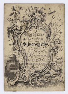 Tarjeta comercial de plateros, Summers & Smith