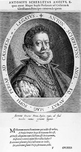 Sir Anthony Sherley (grabado) de English School