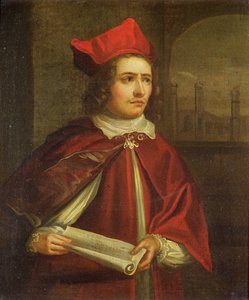 Sir Augustus Harris (1851-96) como el Cardenal Wolsey de English School