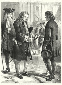 Sir Christopher Wren y el Leñador de Suffolk (grabado) de English School