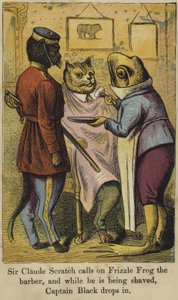 Sir Claude Scratch visita a Frizzle Frog el barbero de English School