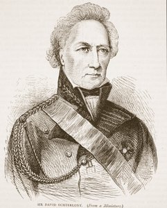 Sir David Ochterlony, ilustración de Cassells Illustrated History of India de James Grant, pub. 1879 de English School