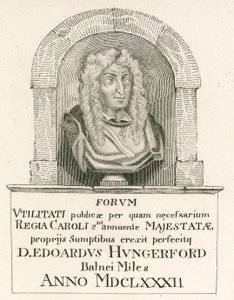 Sir Edward Hungerford, quien fue nombrado Caballero del Baño en la Coronación del Rey Carlos II de English School