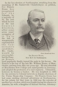 Sir Francis Evans, nuevo MP de Southampton (grabado)