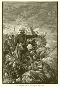 Sir George Colley en la Colina Majuba, 1881 de English School
