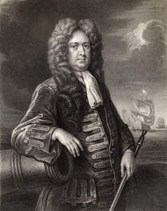 Sir George Rooke, grabado por W. Holl, de 