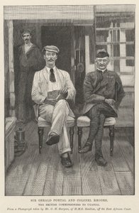 Sir Gerald Portal y el Coronel Rhodes, los Comisionados Británicos en Uganda de English School