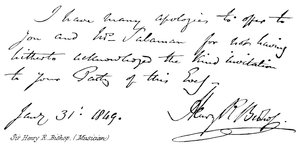 Sir Henry R Bishop