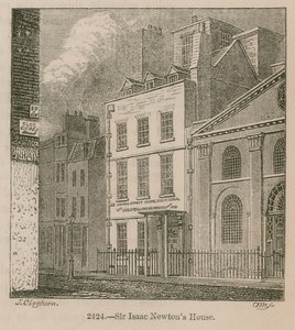 La Casa de Sir Isaac Newton, St Martins Street, Leicester Square, Londres de English School