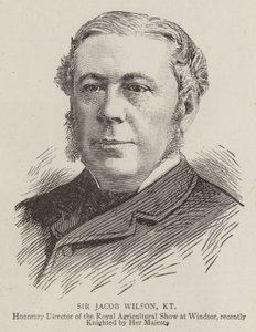 Sir Jacob Wilson, KT (grabado) de English School