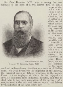 Sir John T Brunner, Baronet, MP (grabado) de English School