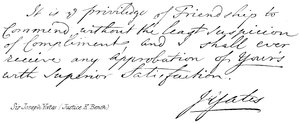 Sir Joseph Yates (Juez del Tribunal Supremo) de English School