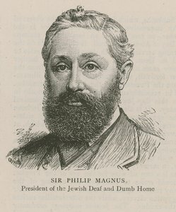 Sir Philip Magnus, Presidente del Hogar Judío para Sordos y Mudos de English School