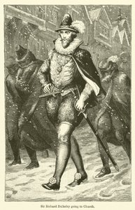 Sir Richard Bulkeley yendo a la iglesia