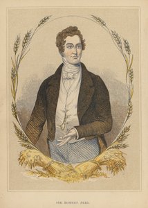 Sir Robert Peel (grabado coloreado) de English School