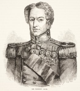 Sir Robert Sale, ilustración de la Historia Ilustrada de Inglaterra de Cassell de English School