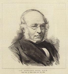 Sir Rowland Hill, KCB (grabado) de English School