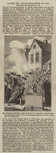 Sir Thomas Chitty, alcalde de Londres, colocando la piedra de inauguración del Puente de Blackfriars en 1760