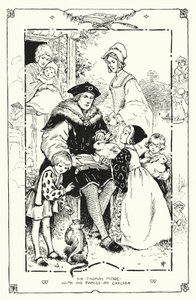 Sir Thomas More con su familia en Chelsea de English School