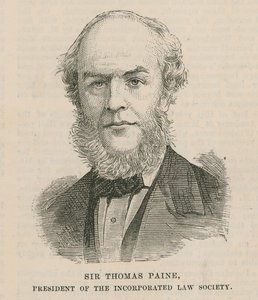 Sir Thomas Paine, presidente de la Sociedad de Derecho Incorporada