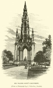 Monumento a Sir Walter Scott de English School