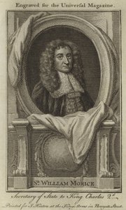 Sir William Morice, Secretario de Estado del Rey Carlos II de English School
