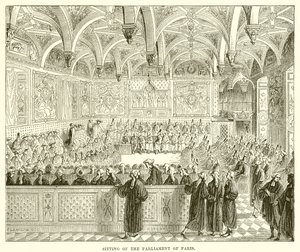 Sesión del parlamento de París de English School