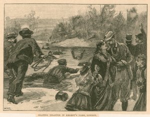 Desastre de patinaje en Regents Park, Londres, en 1867 de English School