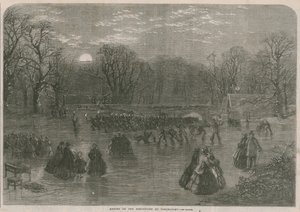 Patinaje en el Serpentine a la luz de las antorchas de English School