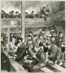 Boceto en la cena de ladrones de Ned Wright de English School