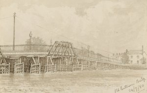 Boceto del viejo Puente de Battersea