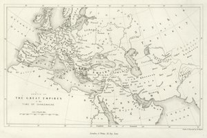 Esbozo de los grandes imperios en la época de Carlomagno de English School