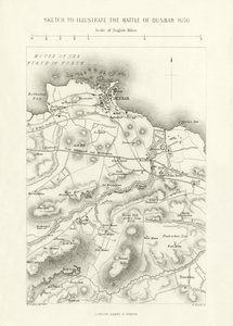 Boceto para ilustrar la Batalla de Dunbar, 1650