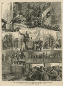 Bocetos en un Music Hall de Temperancia, The Great Central Hall, Bishopsgate de English School