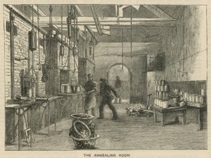 Bocetos en la Royal Mint, Tower Hill; la Sala de Recocido