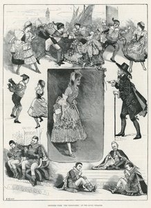 Bocetos de Los Gondoleros en el Teatro Savoy de English School