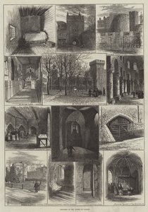 Bocetos en la Torre de Londres (grabado) de English School