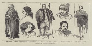 Bocetos de Trajes Abisinios (grabado) de English School