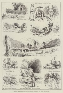 Bocetos en la Ruta de Carruajes de la Costa Oeste de Canterbury y Nelson, Nueva Zelanda de English School