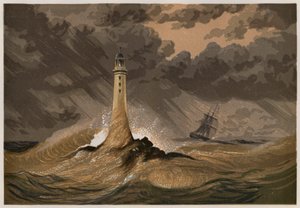Faro Eddystone de Smeaton (litografía en color)