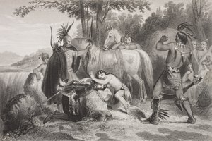 Smith rescatado por Pocahontas, de 