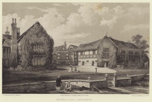 Salón de Smithell, Lancashire (grabado) de English School
