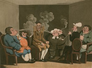 Sala de fumar; caricatura