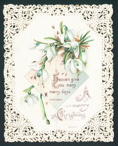 Campanillas, tarjeta de Navidad