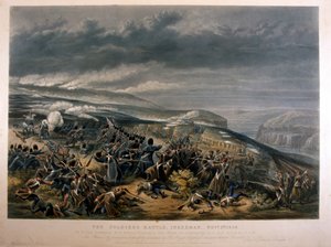Soldados en la Batalla de Inkerman durante la Guerra de Crimea, 5 de noviembre de 1854, 1855 de English School